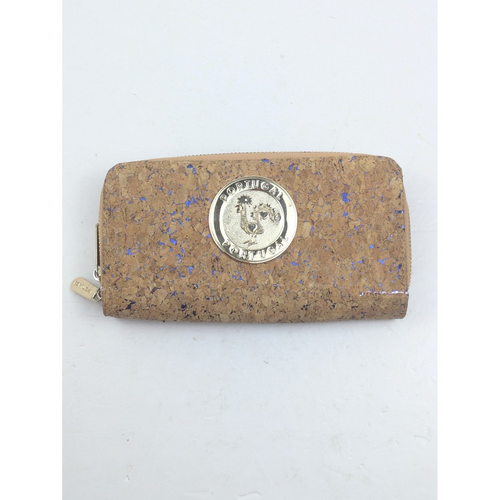 Portugal Cork Wallet Women's Zip Around Purse  Natural Eco-Friendly Clutch‎